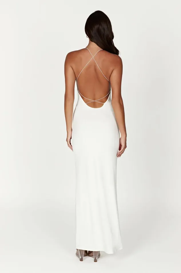 Meshki Maxi Dresses Sinead Twist Maxi Dress 8211 White White 8211 Women