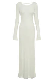 Meshki Maxi Dresses Talia Maxi Open Back Knit Dress 8211 Ivory Ivory 8211 Women