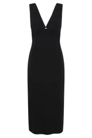 Meshki Midi Dresses Elspeth Linen Midi Dress 8211 Black Black 8211 Women