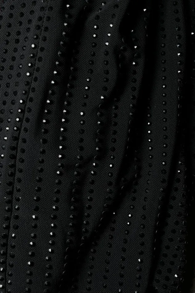 Meshki Midi Dresses Emeraude Diamante Ruched Midi Dress 8211 Black Black 8211 Women