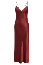 Meshki Midi Dresses Kiko Satin Chiffon Midi Dress 8211 Berry Berry 8211 Women
