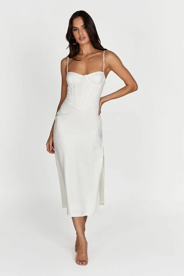 Meshki Midi Dresses Maggie Corset Midi Dress 8211 Bone Bone 8211 Women Meshki Midi Dresses Maggie Corset Midi Dress 8211 Bone Bone 8211 Women