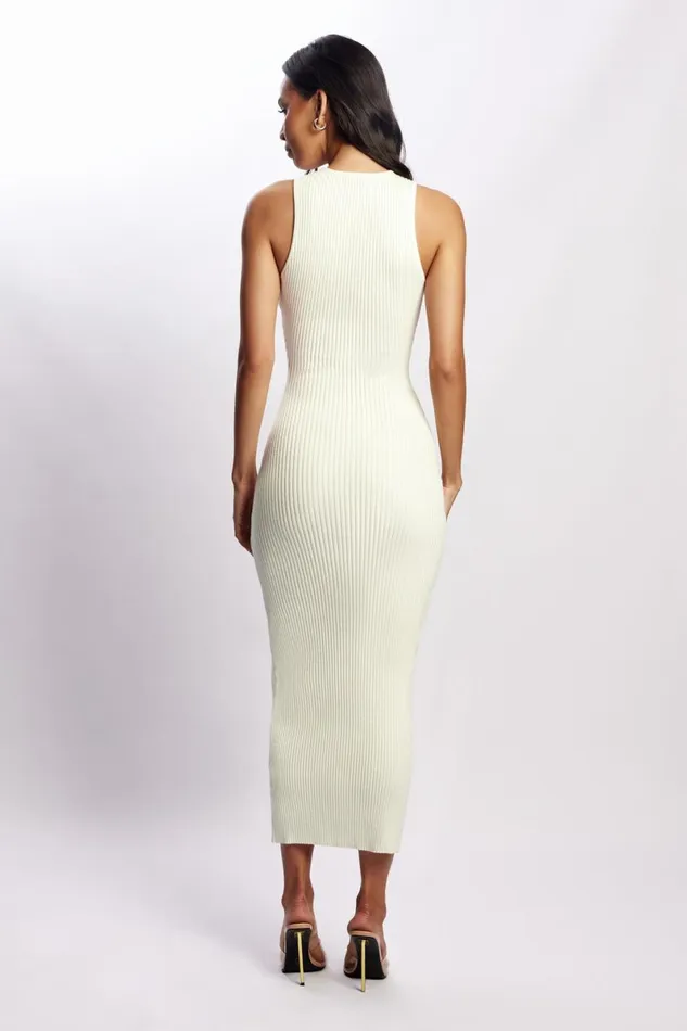 Meshki Midi Dresses Sienna Knit Midi Dress 8211 White White 8211 Women