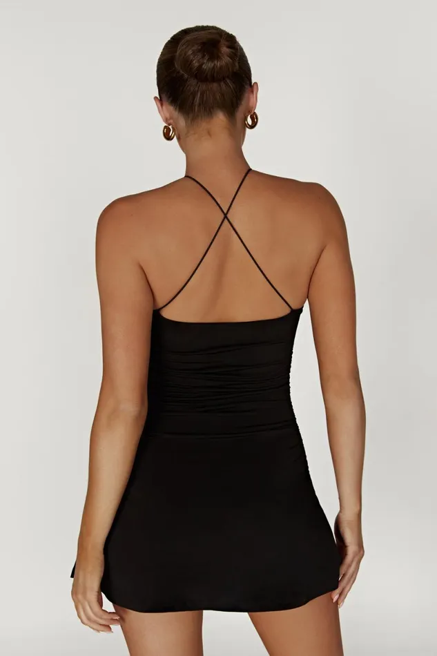 Meshki Mini Dresses Adeline Rose Halter Mini Dress 8211 Black Black 8211 Women
