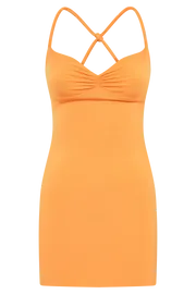 Meshki Mini Dresses Amirah Slinky Backless Mini Dress 8211 Orange Orange 8211 Women
