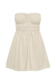 Meshki Mini Dresses Eloise Strapless Linen Mini Dress 8211 Natural Natural 8211 Women