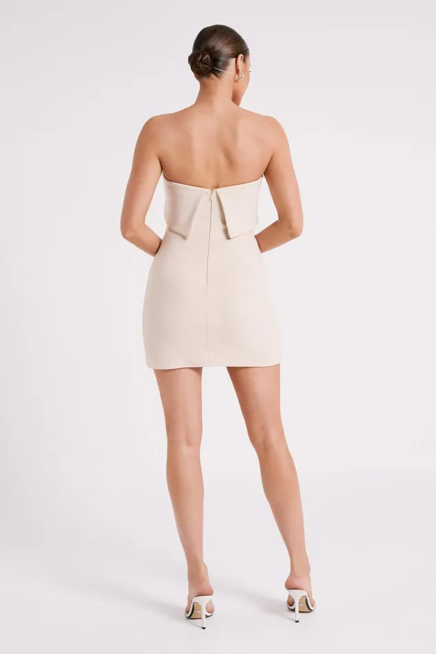 Meshki Mini Dresses Mariska Strapless Crepe Mini Dress 8211 Cream Cream 8211 Women