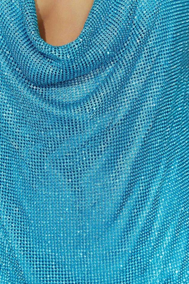 Meshki Mini Dresses Siya Halter Glomesh Mini Dress 8211 Aquamarine Aquamarine 8211 Women Meshki Mini Dresses Siya Halter Glomesh Mini Dress 8211 Aquamarine Aquamarine 8211 Women