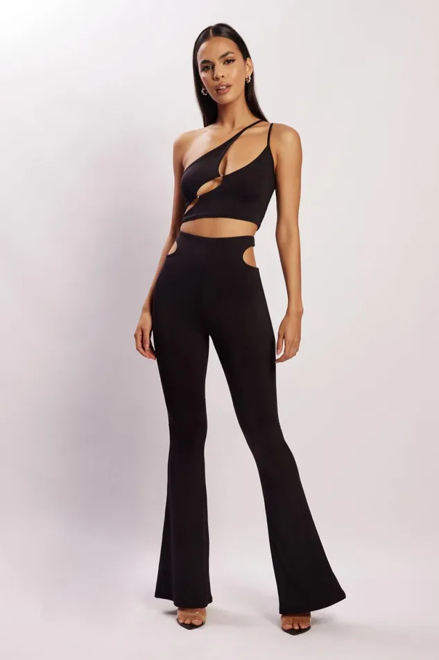 Meshki Pants Harley High Waisted Thong Cutout Pants 8211 Black Black 8211 Women