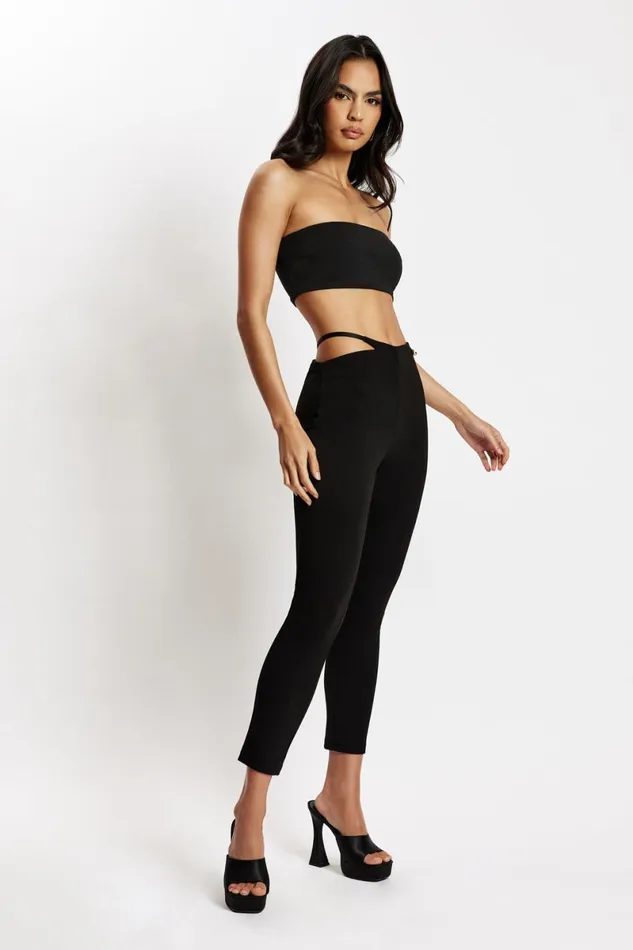 Meshki Pants Irene Pants With V Front Cut Out 8211 Black Black 8211 Women