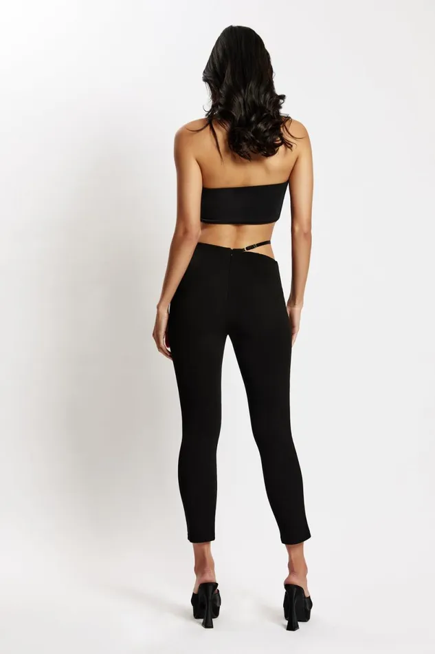 Meshki Pants Irene Pants With V Front Cut Out 8211 Black Black 8211 Women Meshki Pants Irene Pants With V Front Cut Out 8211 Black Black 8211 Women