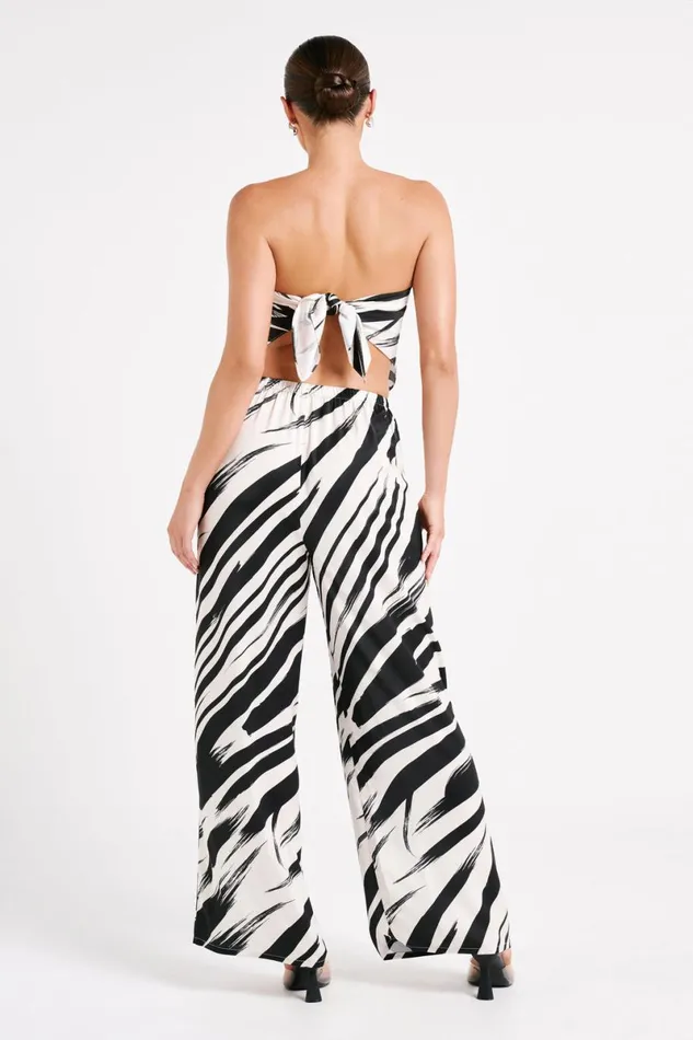 Meshki Pants Marciela Printed Satin Straight Leg Pant 8211 Abstract Print Abstract Print 8211 Women Meshki Pants Marciela Printed Satin Straight Leg Pant 8211 Abstract Print Abstract Print 8211 Women