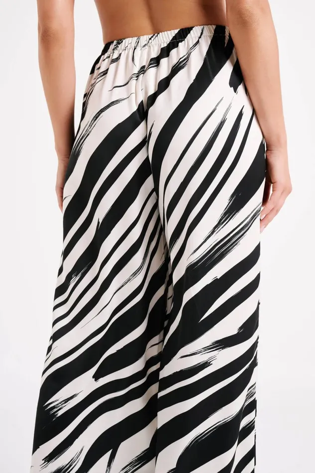 Meshki Pants Marciela Printed Satin Straight Leg Pant 8211 Abstract Print Abstract Print 8211 Women Meshki Pants Marciela Printed Satin Straight Leg Pant 8211 Abstract Print Abstract Print 8211 Women