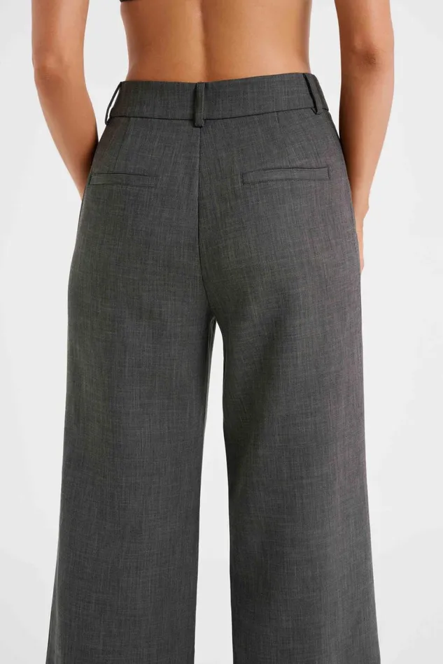 Meshki Pants Natalie Textured Wide Leg Pant 8211 Charcoal Charcoal 8211 Women