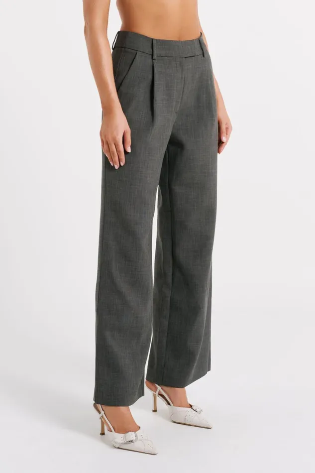 Meshki Pants Natalie Textured Wide Leg Pant 8211 Charcoal Charcoal 8211 Women
