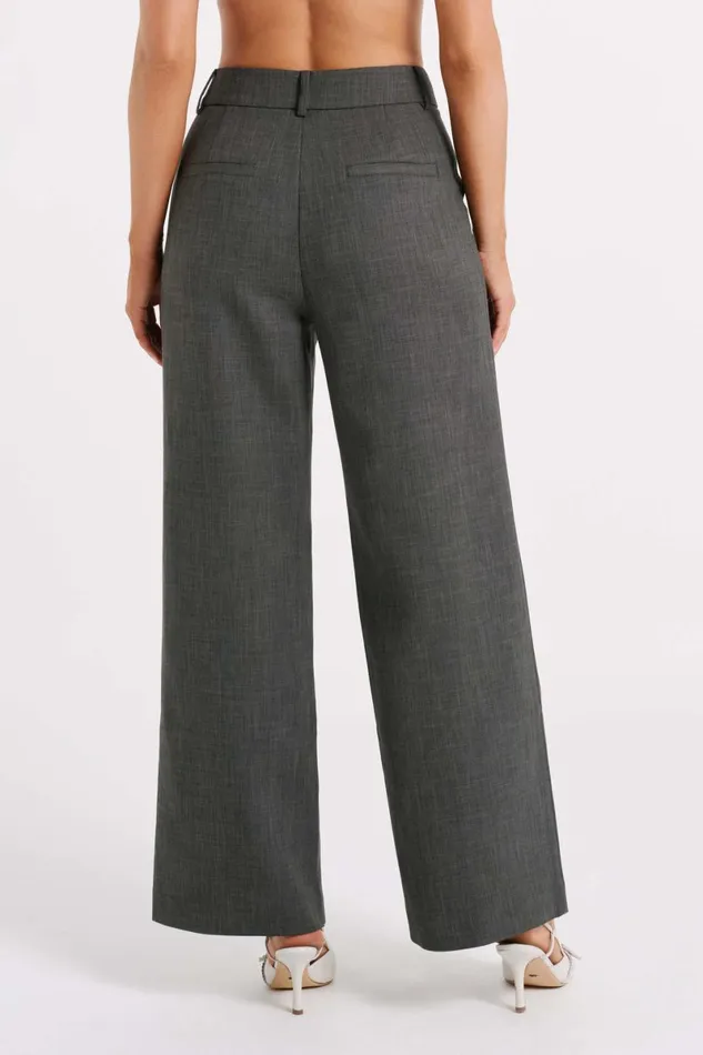 Meshki Pants Natalie Textured Wide Leg Pant 8211 Charcoal Charcoal 8211 Women