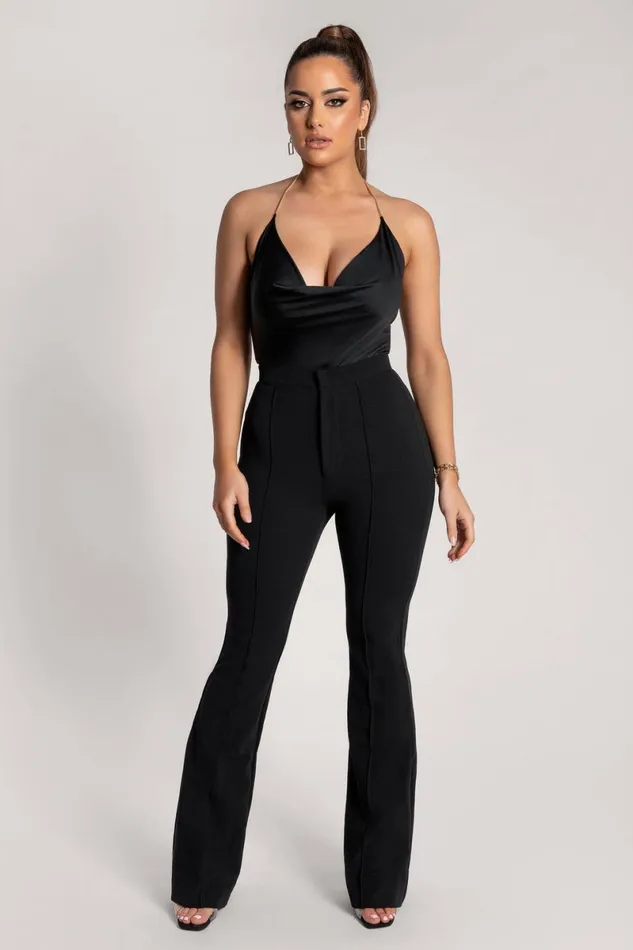 Meshki Pants Zendaya Highwaisted Flare Pants 8211 Black Black 8211 Women