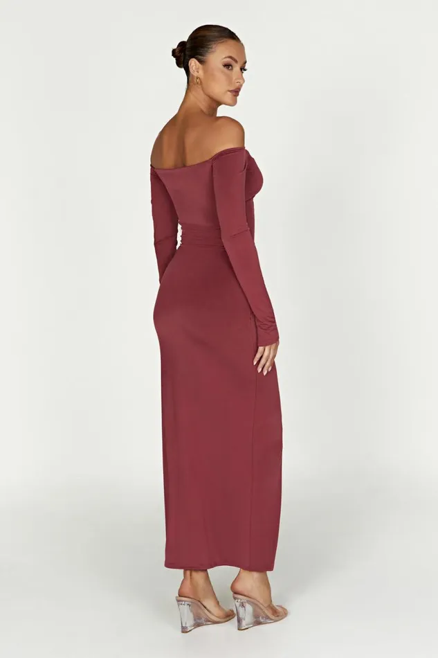 Meshki Skirts Ceri Maxi Twist Skirt 8211 Wine Wine 8211 Women