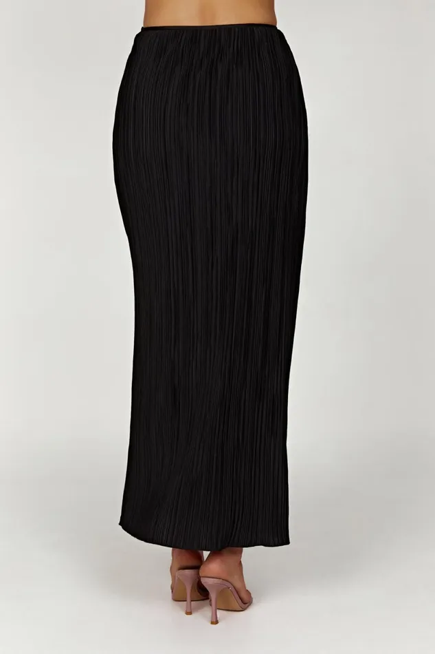 Meshki Skirts Elsie Plisse Maxi Skirt 8211 Black Black 8211 Women