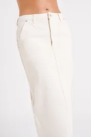 Meshki Skirts Illona Denim Maxi Skirt 8211 Ecru Ecru 8211 Women