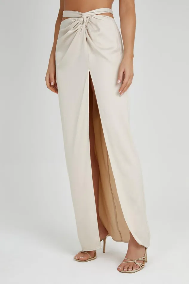 Meshki Skirts Jennifer Twist Maxi Skirt 8211 Ivory Ivory 8211 Women