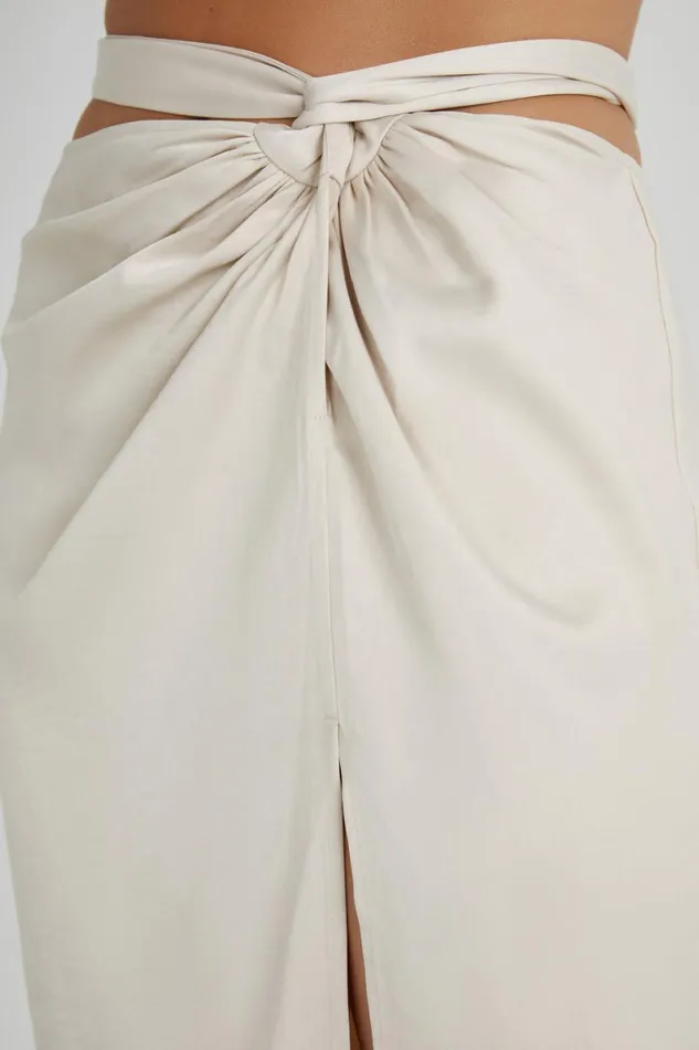 Meshki Skirts Jennifer Twist Maxi Skirt 8211 Ivory Ivory 8211 Women