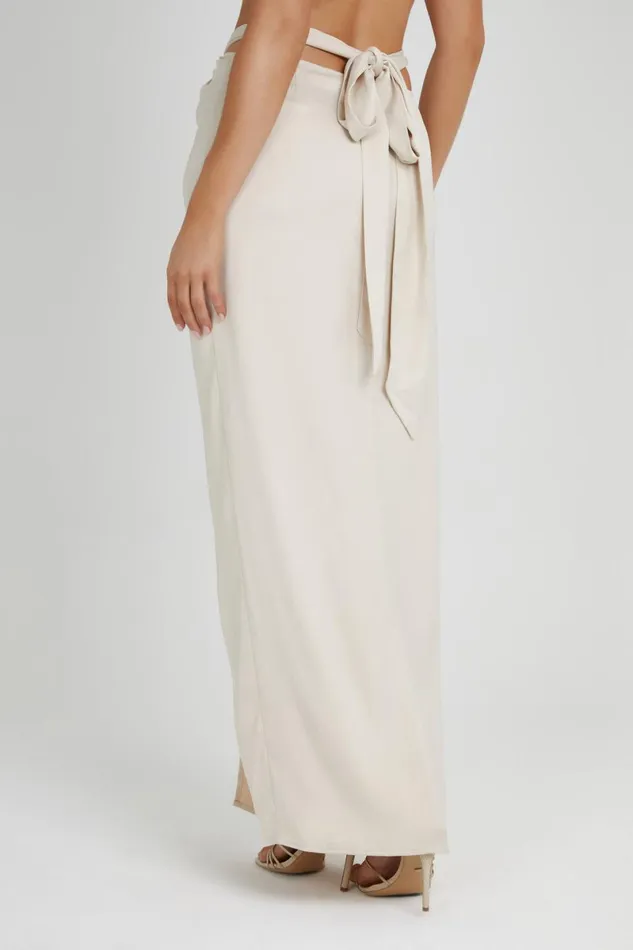 Meshki Skirts Jennifer Twist Maxi Skirt 8211 Ivory Ivory 8211 Women