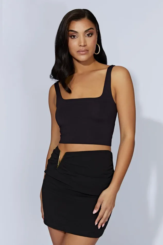 Meshki Skirts Leonie VHardware Mini Skirt 8211 Black Black 8211 Women Meshki Skirts Leonie VHardware Mini Skirt 8211 Black Black 8211 Women