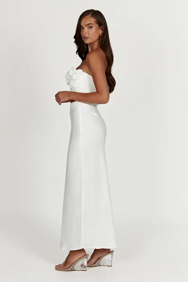 Meshki Skirts Missy Maxi Satin Skirt 8211 White White 8211 Women