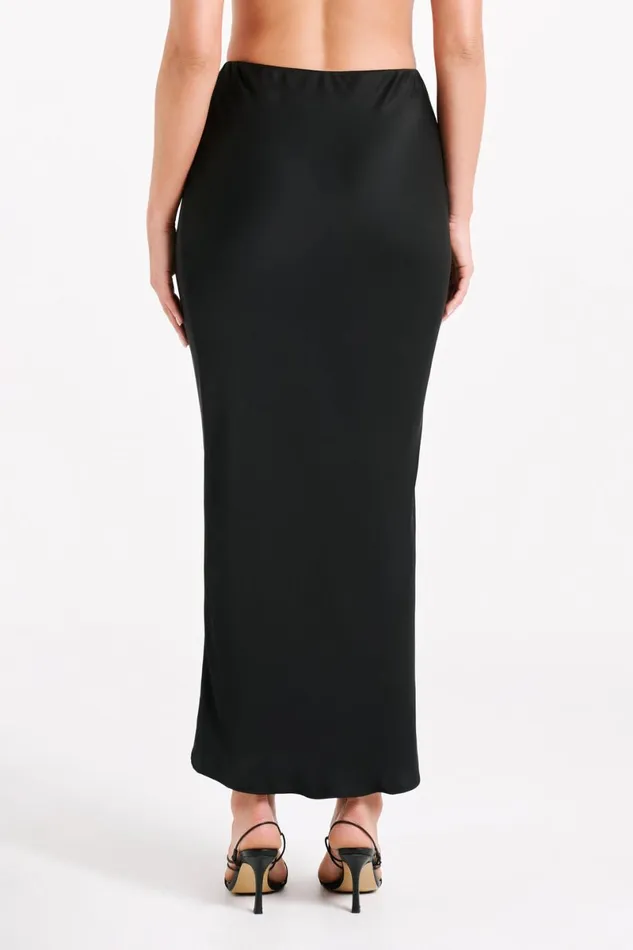 Meshki Skirts Violeta Satin Maxi Skirt 8211 Black Black 8211 Women