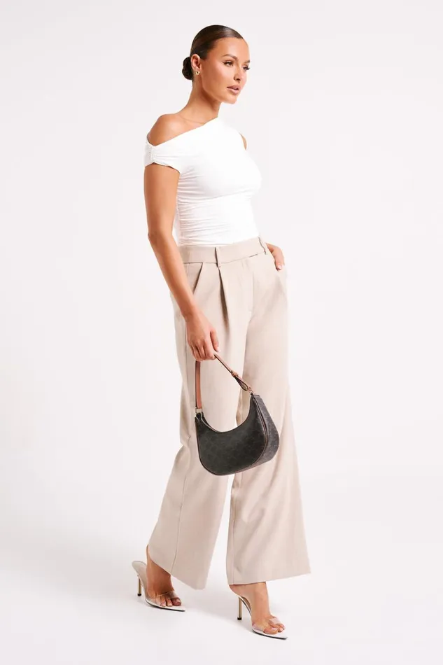 Meshki Sleeveless Tops Alayna Recycled Nylon Ruched Top 8211 White White 8211 Women