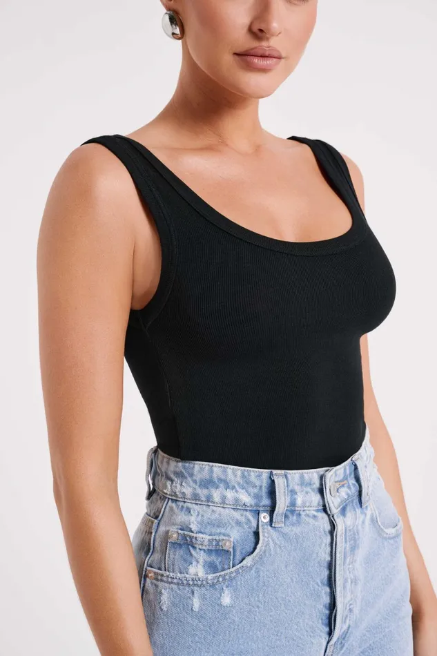 Meshki Sleeveless Tops Chandler Modal Tank Top 8211 Black Black 8211 Women