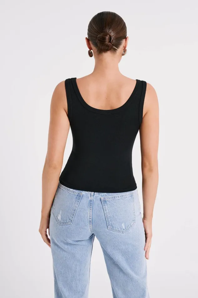 Meshki Sleeveless Tops Chandler Modal Tank Top 8211 Black Black 8211 Women