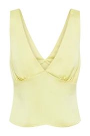 Meshki Sleeveless Tops Edie Satin Top 8211 Yellow Yellow 8211 Women