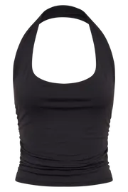 Meshki Sleeveless Tops Marie Recycled Nylon Halter Top 8211 Black Black 8211 Women