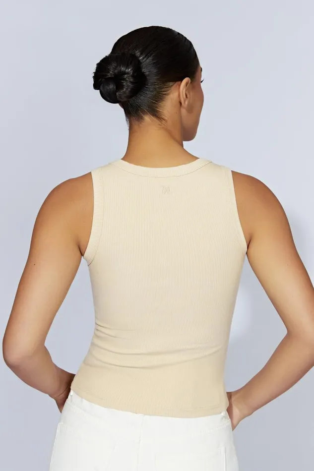 Meshki Sleeveless Tops Zanna Ribbed Tank Top 8211 Cream Cream 8211 Women