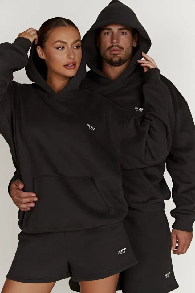Meshki Sweaters and Hoodies Bernie Oversized Unisex Hoodie 8211 Dusk Black Duskblack 8211 Women Meshki Sweaters and Hoodies Bernie Oversized Unisex Hoodie 8211 Dusk Black Duskblack 8211 Women