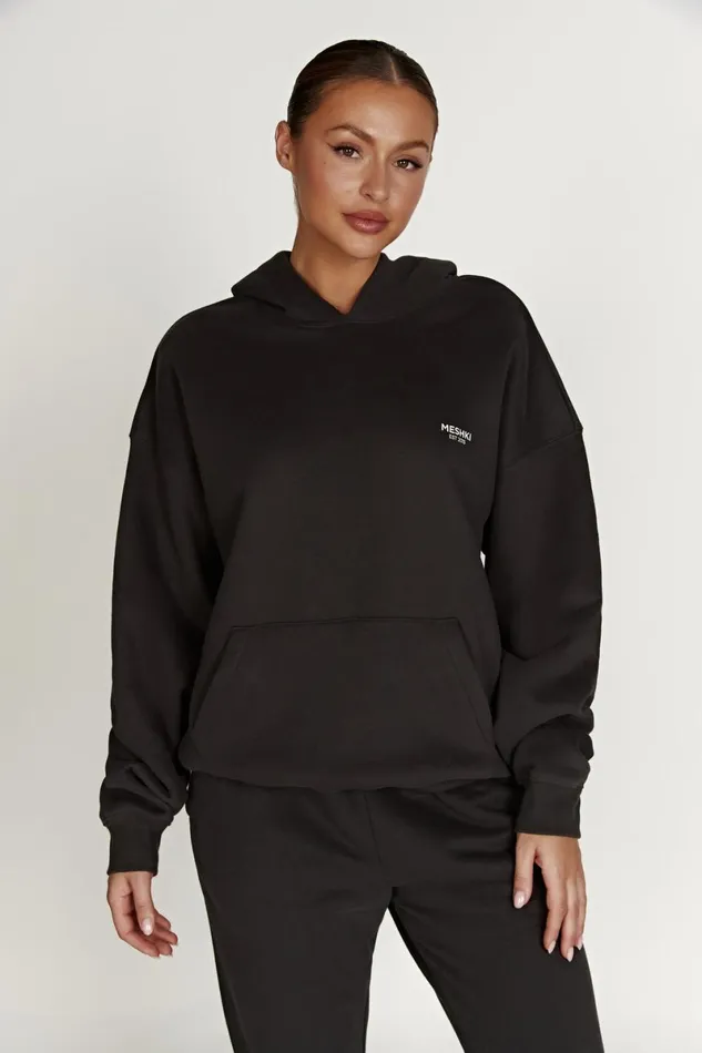 Meshki Sweaters and Hoodies Bernie Oversized Unisex Hoodie 8211 Dusk Black Duskblack 8211 Women