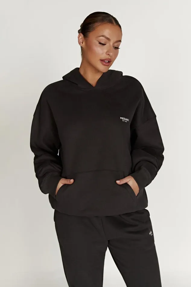 Meshki Sweaters and Hoodies Bernie Oversized Unisex Hoodie 8211 Dusk Black Duskblack 8211 Women