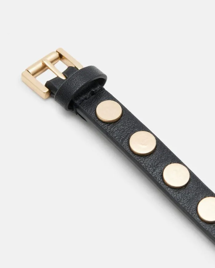 Mica Studded Leather Buckle Bracelet Blackwarm Brass Women AllSaints Jewelry Mica Studded Leather Buckle Bracelet Blackwarm Brass Women AllSaints Jewelry