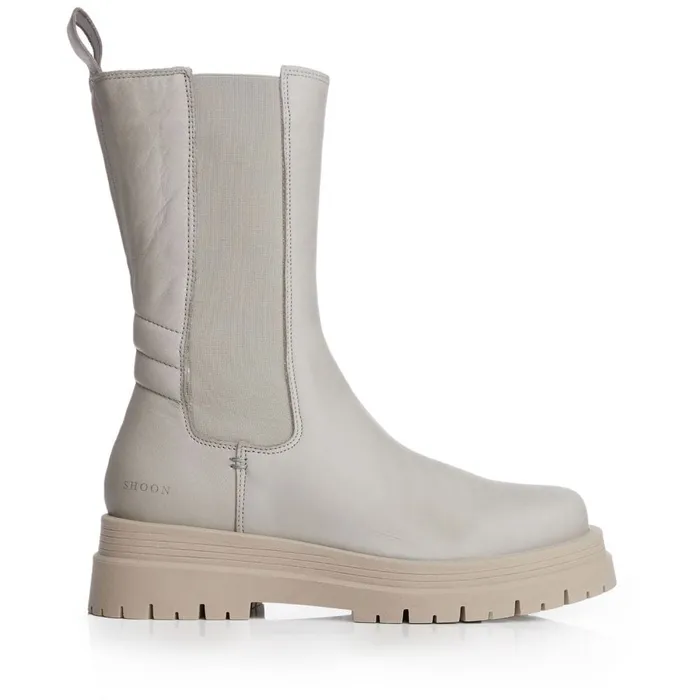 MidCalf Boots Women Moda In Pelle Shoon Sh Idiom Grey Leather