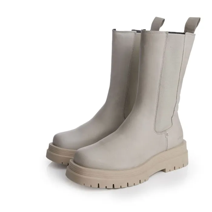MidCalf Boots Women Moda In Pelle Shoon Sh Idiom Grey Leather