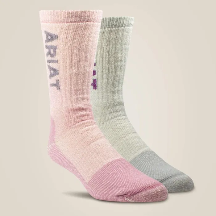 Midweight Merino Wool Blend Steel Toe Work Sock 2 Pair Multi Color Pack Multi Women Ariat Socks Midweight Merino Wool Blend Steel Toe Work Sock 2 Pair Multi Color Pack Multi Women Ariat Socks
