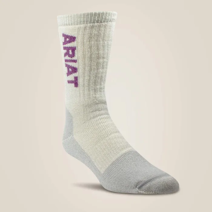 Midweight Merino Wool Blend Steel Toe Work Sock 2 Pair Multi Color Pack Multi Women Ariat Socks