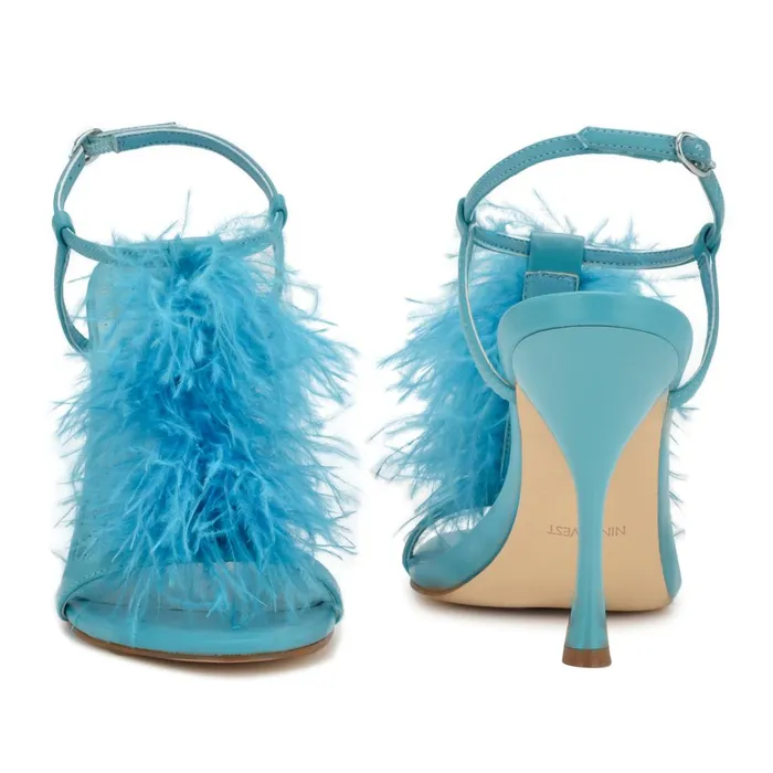 Million Ankle Strap Heeled Sandals Teal Women Nine West Heeled Million Ankle Strap Heeled Sandals Teal Women Nine West Heeled