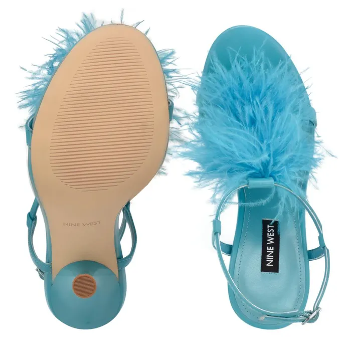 Million Ankle Strap Heeled Sandals Teal Women Nine West Heeled Million Ankle Strap Heeled Sandals Teal Women Nine West Heeled