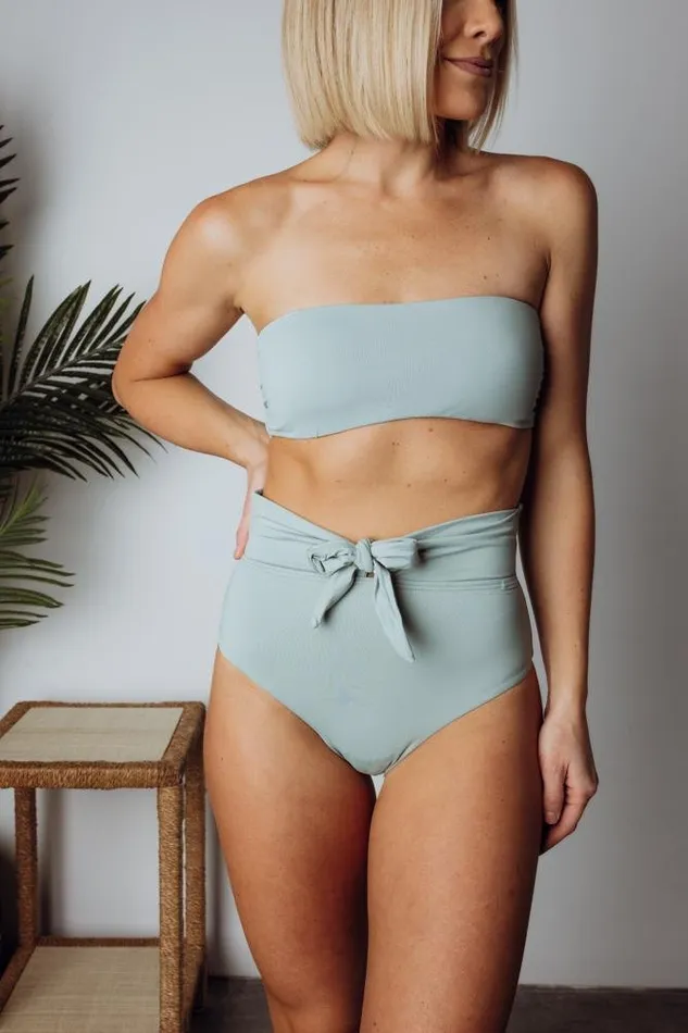 Milos High Waist Bikini Bottom Sage Women Baltic Born Bikini