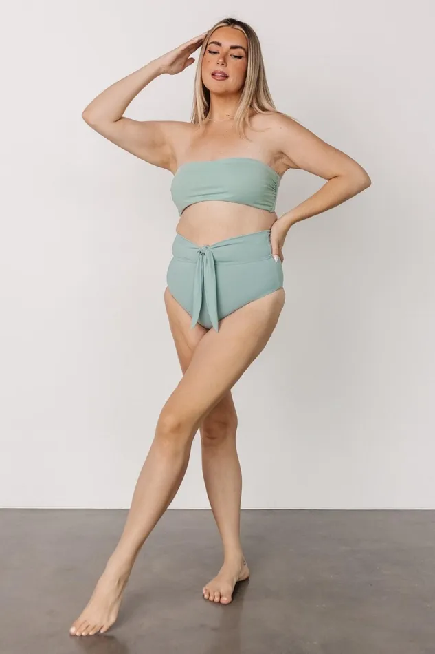 Milos High Waist Bikini Bottom Sage Women Baltic Born Bikini Milos High Waist Bikini Bottom Sage Women Baltic Born Bikini