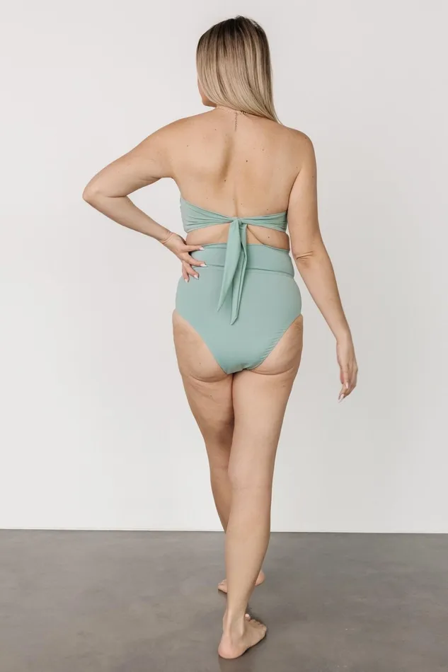 Milos High Waist Bikini Bottom Sage Women Baltic Born Bikini Milos High Waist Bikini Bottom Sage Women Baltic Born Bikini