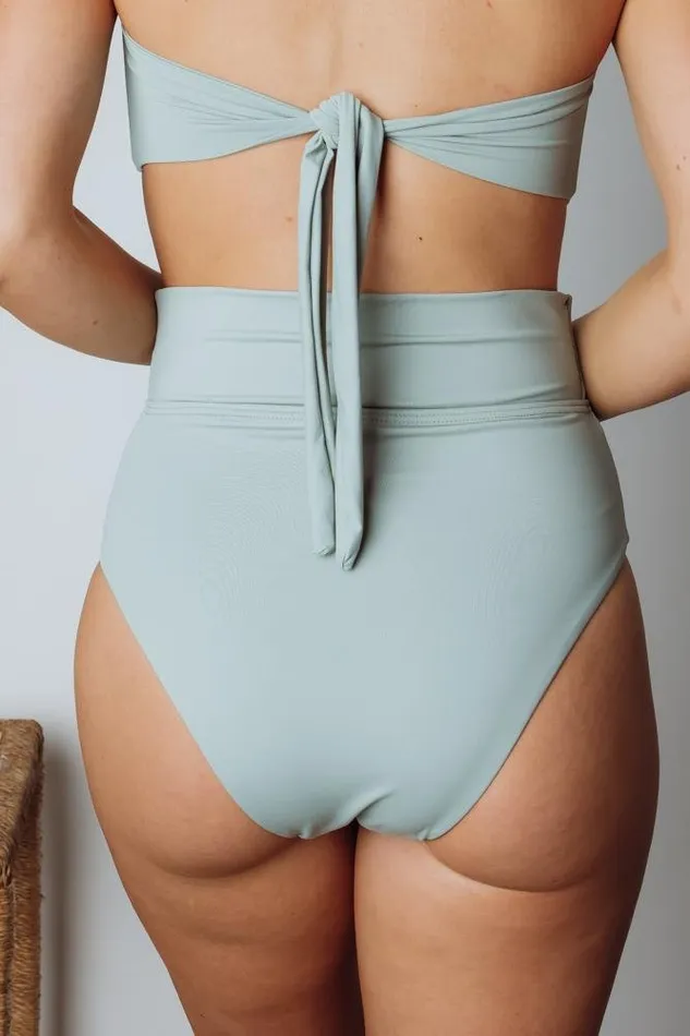 Milos High Waist Bikini Bottom Sage Women Baltic Born Bikini Milos High Waist Bikini Bottom Sage Women Baltic Born Bikini